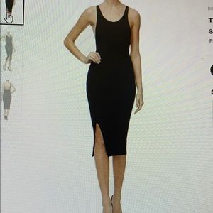 Good American The Scoop Back Midi Dress size 1 NWT